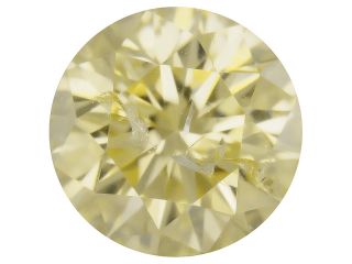 Natural Light Yellow Diamond Loose Gemstone 15ct Round i3 Clarity
