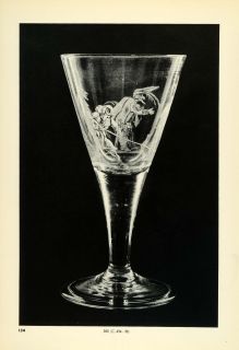 1939 Print Antique Etched Goblet Jacques Calllot Balli Sfessania Frans