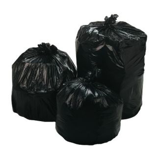 100 45 Gallon Black Trash Canliners Can Liners Garbage Bags 30MIC 1