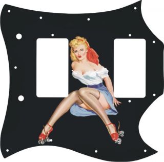 Pickguard for Gibson SG Standard Guitar Pin Up Girl 2   FREE SHIPPING!