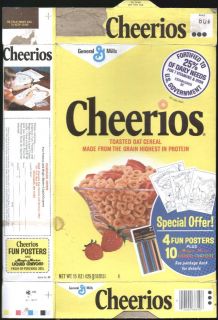 1976 General Mills Cheerios cereal box Scooby Doo Grape Ape Hong Kong