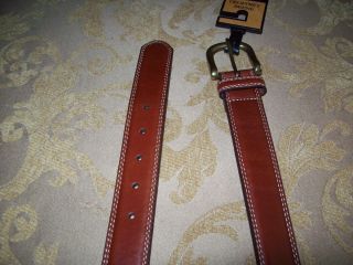Brand New w/Tags Geoffrey Beene Mens Leather Brown Belt Size 44