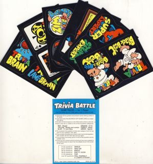 Topps Trivia Battle Game Sticker Set of 11 Cards