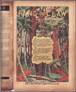 Classics Illustrated 123 124 Fang and Claw Frank Buck