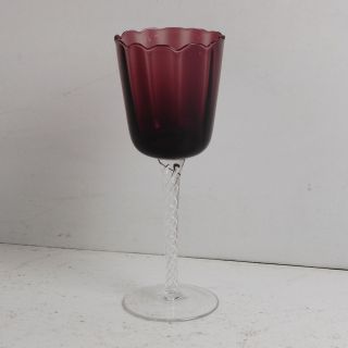  are bidding on a pre owned Blenko Art Glass Goblet Wine Glass. Glass