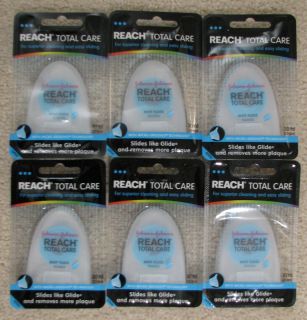 lot of 6 NEW J J Reach Total Care Dental Floss Mint Micro Grooves Easy