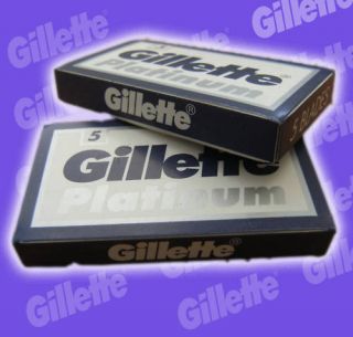 10 Gillette Platinum Double Edge Razor Blades