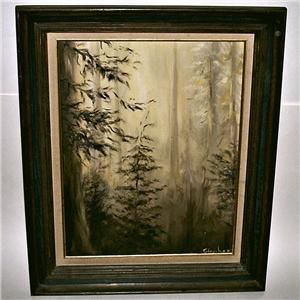 Oil Painting of A Forest or Woods Signed Glauber