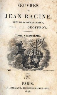  Book Jean Racine Vol 5 Original Engravings 1808 com J Geoffroy