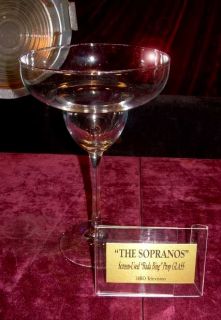 Sopranos Prop Glass Signed James Gandolfini Autograph COA UACC Frame