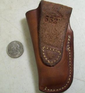 Vintage George Lawrence Brown Belt Slide Leather Small Gun Holster