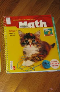 Mcgraw Hill Math Teacher Edition Grade 1 Volume 2 Mathematics VG! 2005