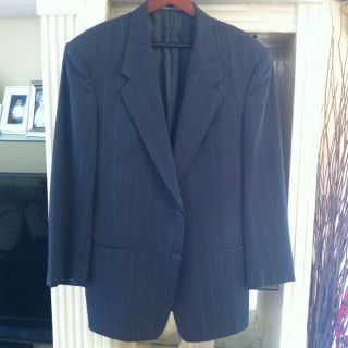 Giorgio Armani MANI Mens Dark Gray Wool Sport Coat Suit Blazer 40 L