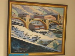 Signed Michael Patterson Oil on Canvas Glens Falls