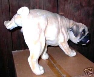 Peeing Pug Lawn Garden Dog Figurine Statue New