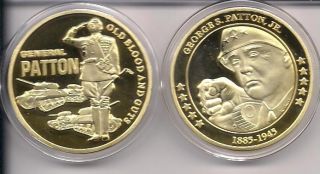 General George s Patton Jr US Military 24KT Gold Commemorative Coin