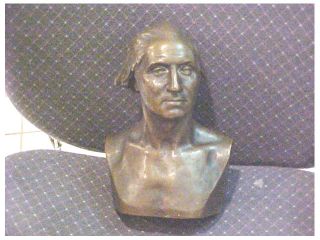 1899 Bronze Portr Bust of George Washington MacDonald