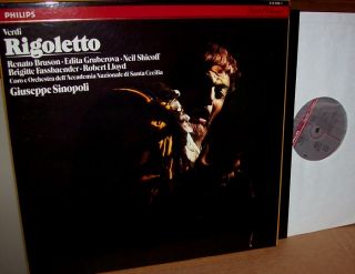 Rigoletto 1984 Sinopoli Bruson Rome Philips Holland 3LP Early Box Set