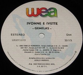 Ivonne E Ivette Gemelas LP Gloria Trevi