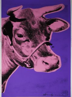 Original Signed Andy Warhol Screenprint Cow 1976 Framed