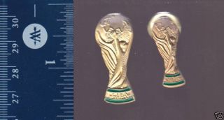 World Cup 2006 Germany Soccer Trophy 2 Gold Color Pins