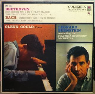 Glenn Gould Beethoven Bach LP 6i ml 5211 VG 1962