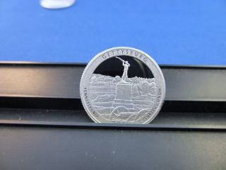 Quarter 2011 s Gettyburg Park Silver Deep Cameo Proof Cracked Out