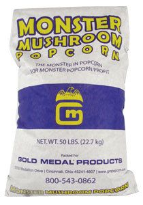 Gold Medal 2031 Monster Mushroom Popcorn Kernels 50 lb Bulk Bag