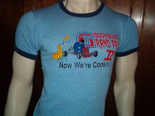 Vintage 80s Gibsonburg Grand Prix Shirt GoKart Ringer