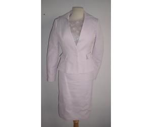 Geri Gerard Lilac 3pc Cotton Silk Eve Skirt Suit 6