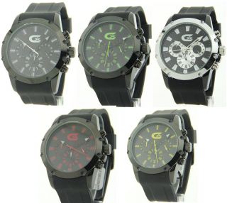Croton Mens Rubber Sporty Chronograph Watch 5 Styles
