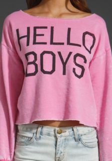 Rebel Yell Hello Boys Boyfriend Pullover Sz XS