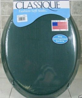 Ginsey Classique Elongated Soft Toilet Seat Dark Green