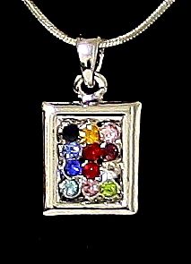 Jewish Israel Hoshen Shield Necklace Judaica Amulet Pendant Kabbalah