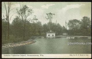 Postcard Interior Valentine Island Oconomowoc Wi 1913