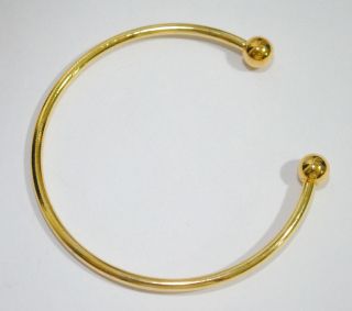 Gold Bangle Charm Bracelet for European Style Beads