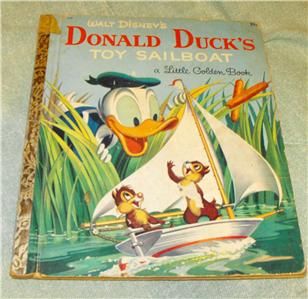 Disneys DONALD DUCKS TOY BOAT a Little Golden Book Copyright 1954