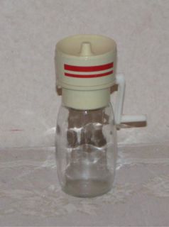 this vintage gemco usa glass nut grinder mill chopper is gently used