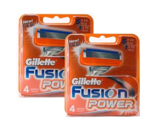 of Gillette Fusion Power Shaving Razor Blade Cartridges 2X4PCS Free