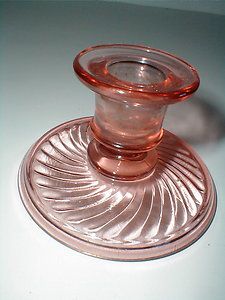  Glass Twisted Optic Spiral Swirl Candle Holder Candleholder S