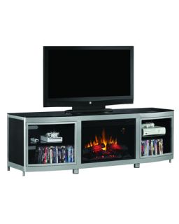 Classic Flame Electric Fireplace Gotham Black and Silver Metal