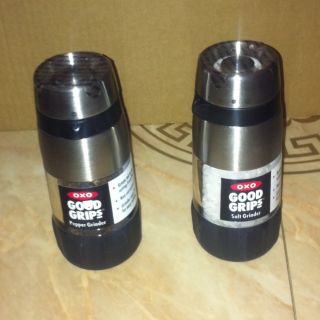 Oxo Good Grips Salt and Pepper Set Shaker Grinder Stainless Steel