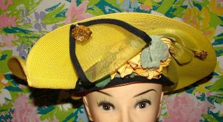 Fancy Church Hats Choose Black Purple Yellow Red or Blue Fits Most