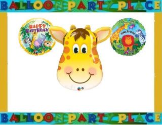 Jungle Safari Animal Elephant Giraffe Birthday Party Supplies Balloons