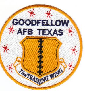 USAF Patch 17th Training Wing Goodfellow AFB Texas