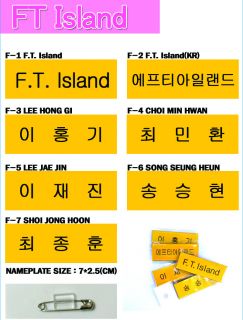 FT Island  [ FT Island Name Plate, Badge, Tag ]  & FREE