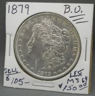 1879 Morgan Silver Dollar Beautiful Blast White Uncirculated