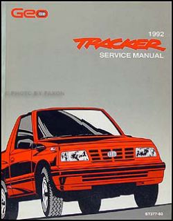 1992 geo tracker original repair shop manual 92 geo 1992 tracker