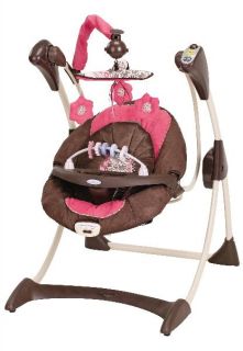 NEW Graco Silhouette 6 Speed Musical Infant/Baby Swing   Lily Pattern