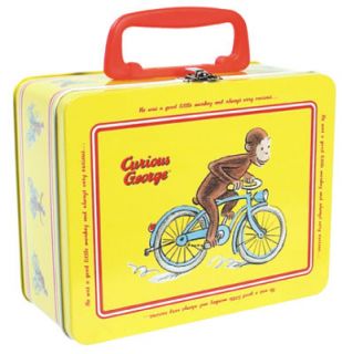 Childs Curious George Deluxe Tin Storage Suitcase Only